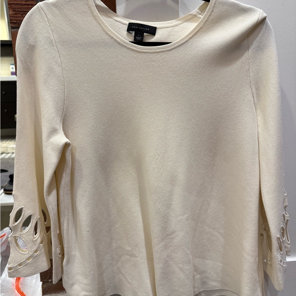 Taylor Cream Long Sleeve Women's Top